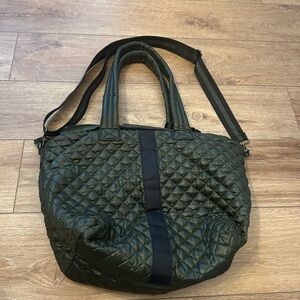 Peloton Quilted Dark Green Tote Bag